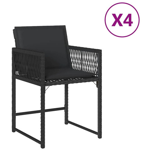 Gartenstühle 4er set schwarz - gartenstühle,