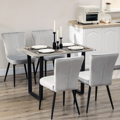 Homcom esszimmerstuhl 4er set - esszimmerstuhl,, 4er-set